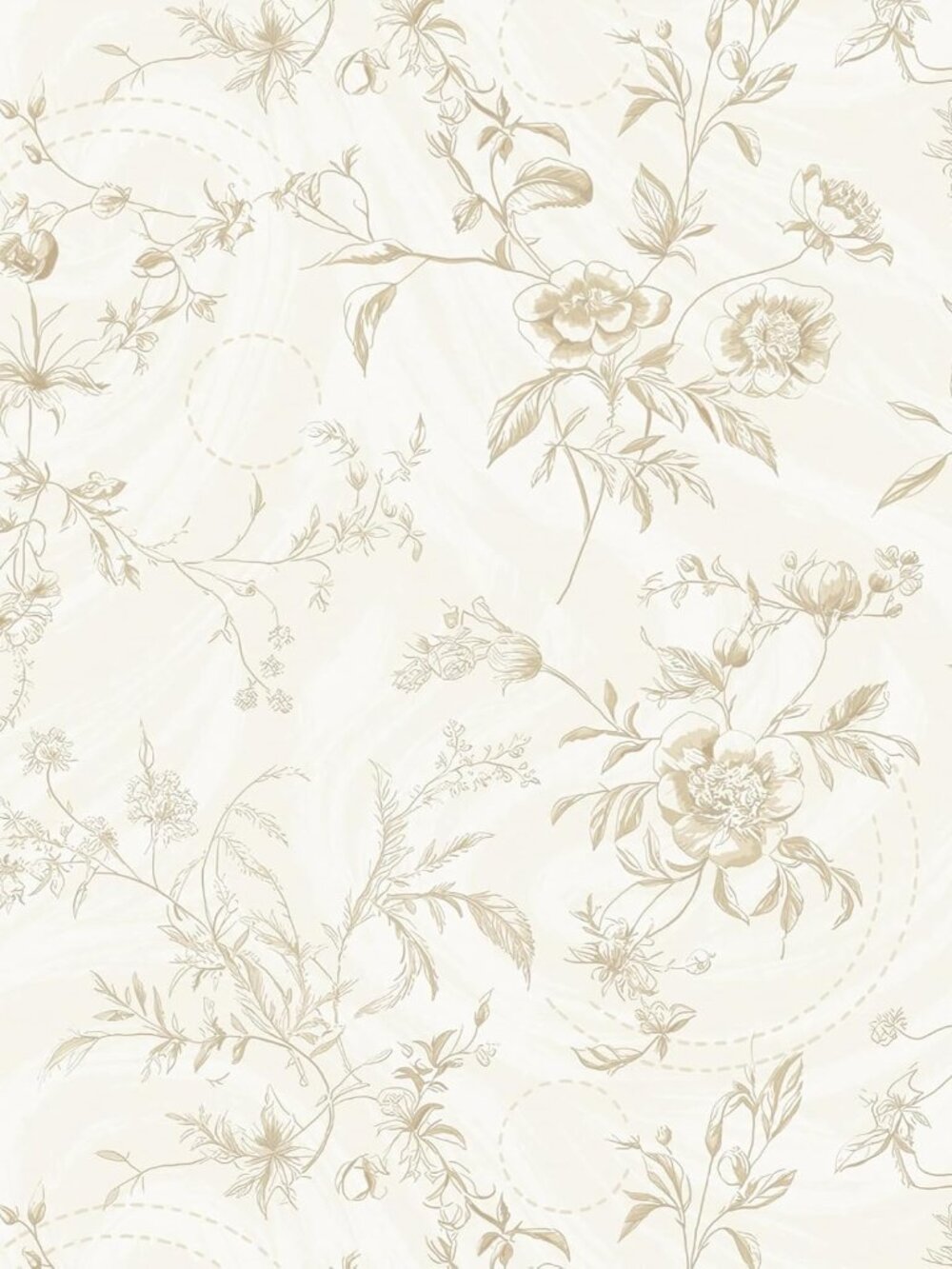 Peel and Stick Wallpaper Floral Vintage Stick on Wall Paper Beige French Texture